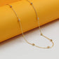 Genevieve 18K Gold Filled Beaded Cable Chain Necklace and Bracelet Set
