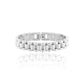 18k Gold Filled Strap Link Bracelet: Silver / 16 cm (Women)