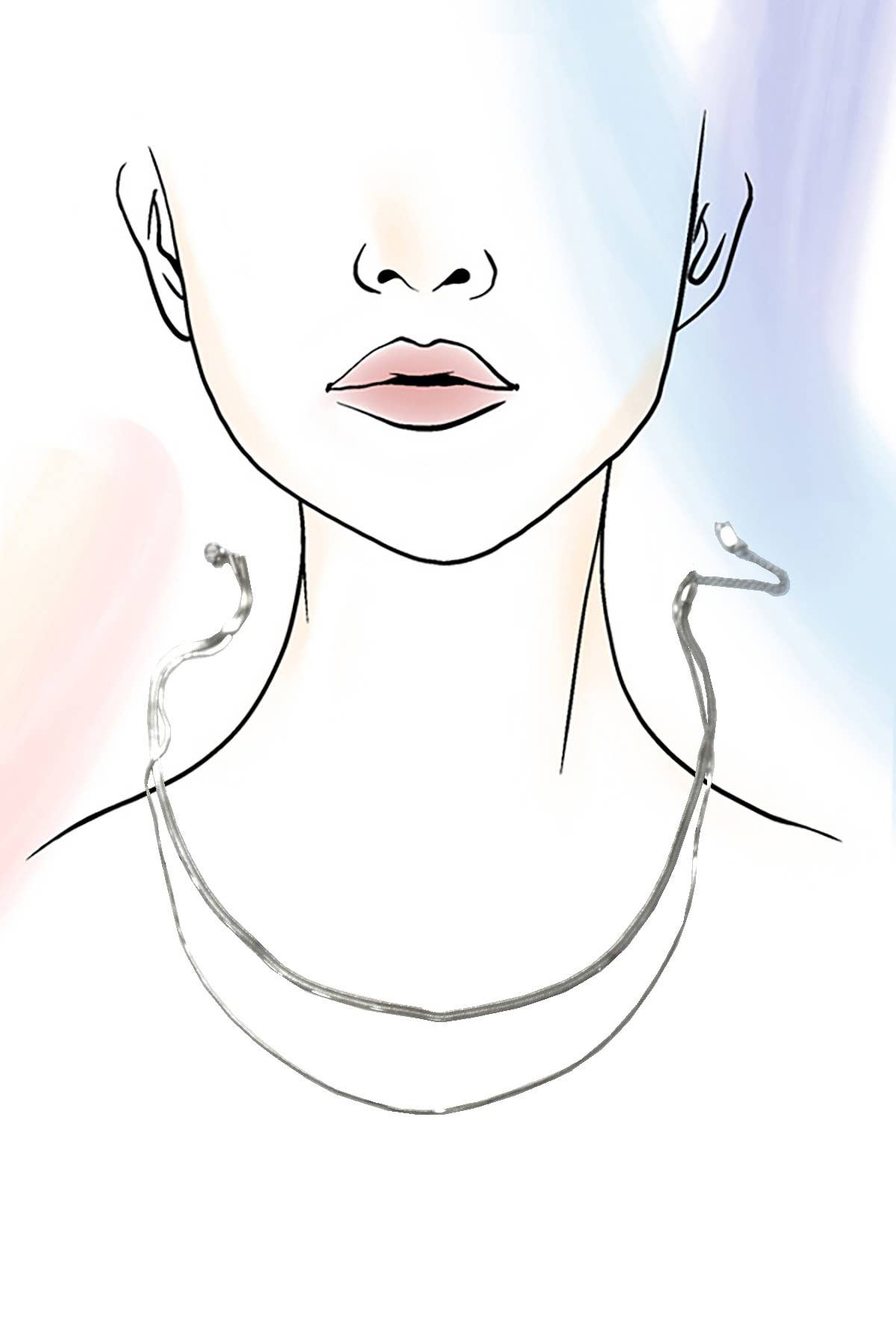 Alice 18k STAINLESS STEEL TARNISH FREE  MULTI LAYER NECKLACE Silver or Gold