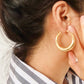 Galene Non-Tarnish Classic Large Hoop Earring: Silver or Gold