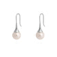 18K Gold PVD Stainless Steel Large Pearl Drop Earrings: Gold