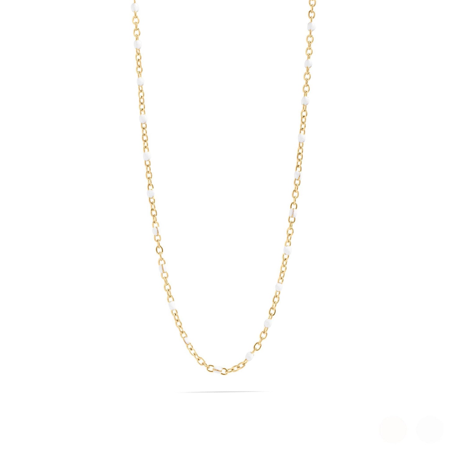 18K Gold PVD Stainless Steel Confetti Chain Necklace: Gold / 16+2"