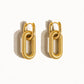 Kate 18K Non-Tarnish Double Chain Hoop Earring