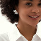 Baroque Pearl Flower Stud Earrings