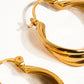 Cheyenne 18k Gold Twisted Hoop Earring: Yellow Gold