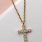 18K STAINLESS STEEL TARNISH FREE CROSS NECKLACE GOLD or Silver