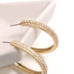 Savannah PEARL HOOP EARRINGS PVD GOLD