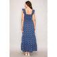 Mia Floral Smocked Flutter  Maxi Dress