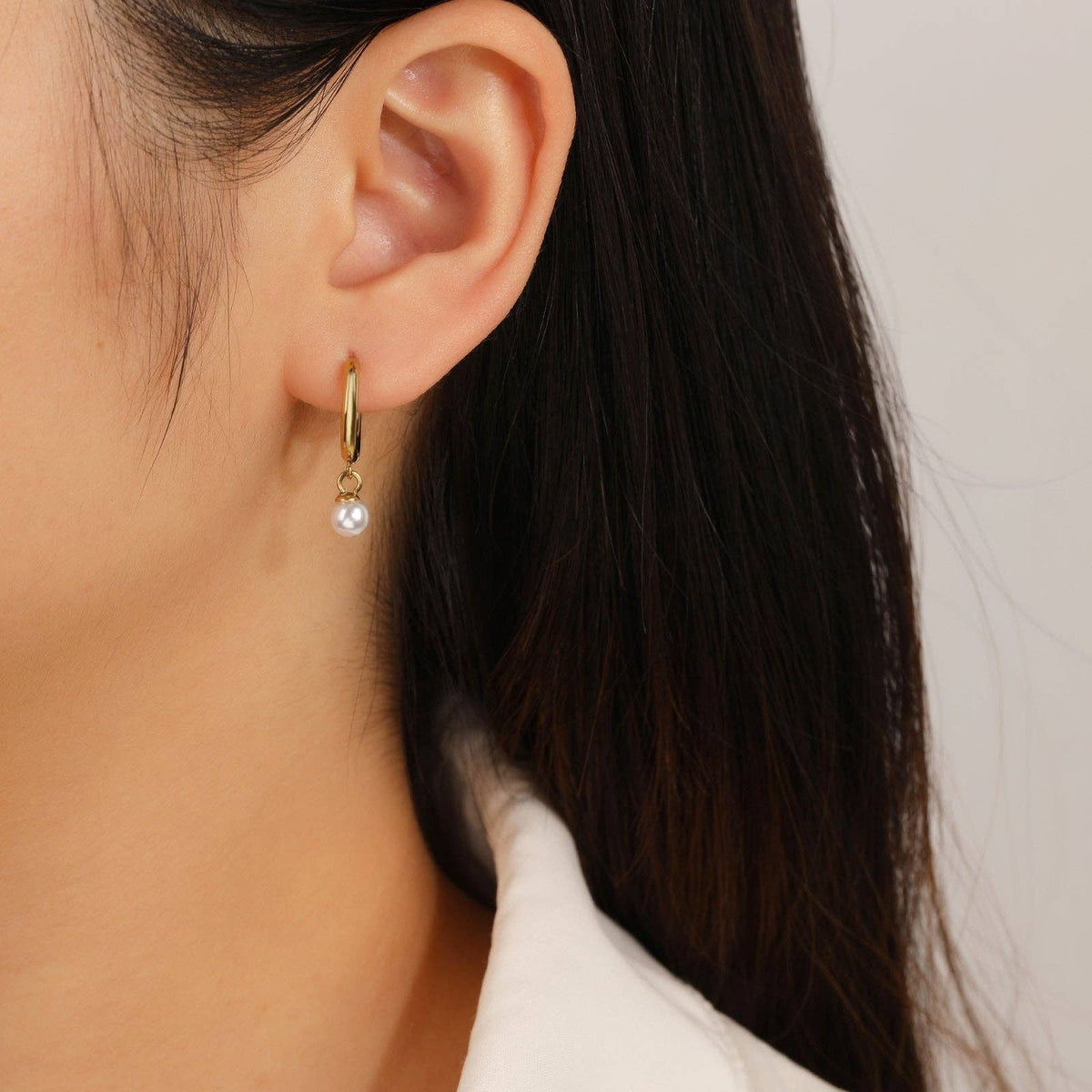 Delicate Pearl Drop Earrings