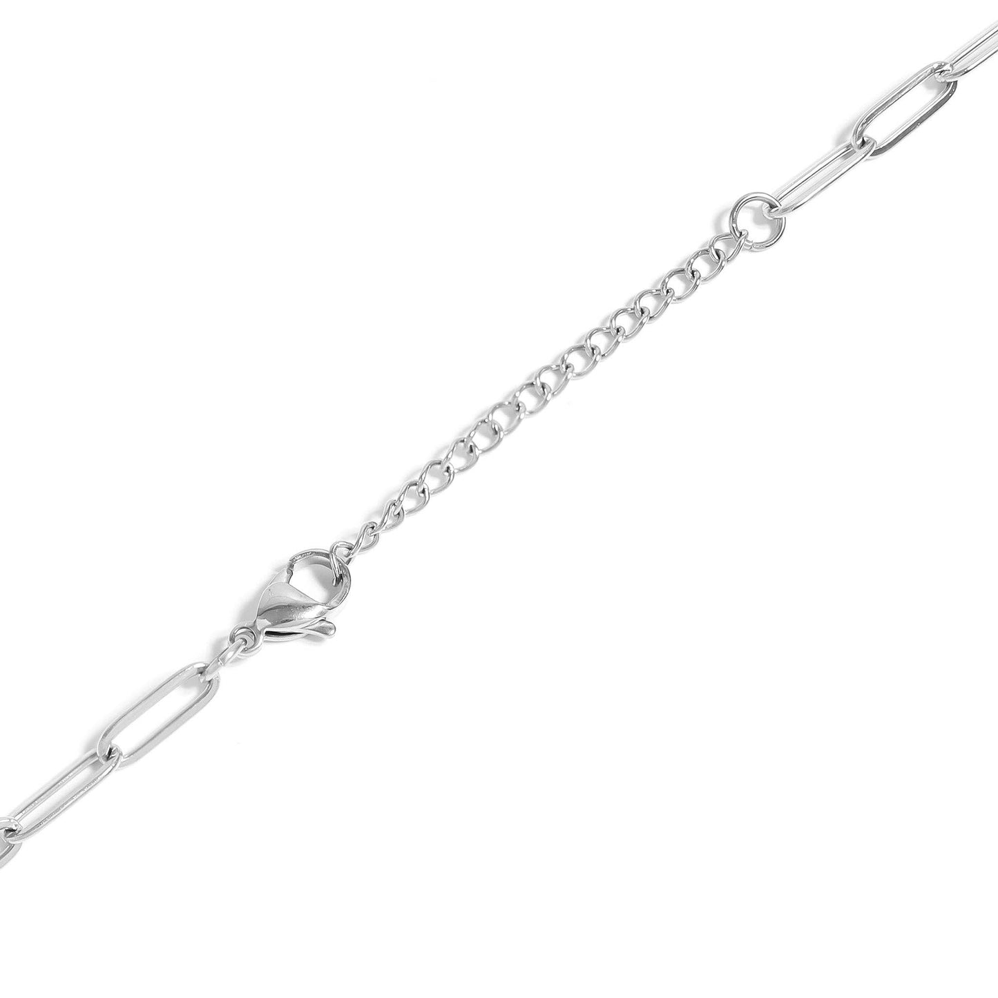 18K Gold PVD Paperclip Carabiner Necklace: Stainless / Gold 18+2"