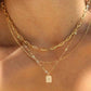 18K STAINLESS STEEL TARNISH FREE LAYERED NECKLACE GOLD