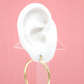 18K Gold Filled 3mm Slim Hoops LeverBack Hoop Earring