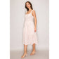 Seraphina Tiered Printed Woven Lined Midi Dress Ivory/Pink