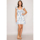 Flutter Strap Sweetheart Woven Mini Dress: Audrey Toile