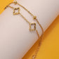 18K STAINLESS STEEL TARNISH FREE CLOVER BRACELET GOLD