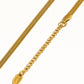 18K PVD Gold Non-Tarnish Flat Snake Chain Necklace & Bracelet: Yellow Gold / Stella Bracelet