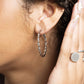 18K Gold PVD Stainless Steel Twist Hoop Earrings: Stainless / 30mm